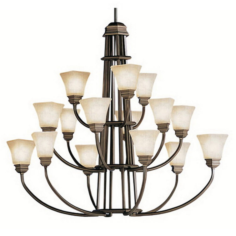 Canora Grey Barboza 15 Light Dimmable Tiered Chandelier Wayfair